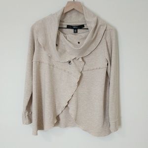 Kensie snap-button boho cover-up cardigan